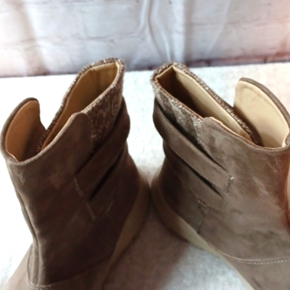 Andrea Tan Textile Light Ankle Boots 8M New - Picture 6 of 10